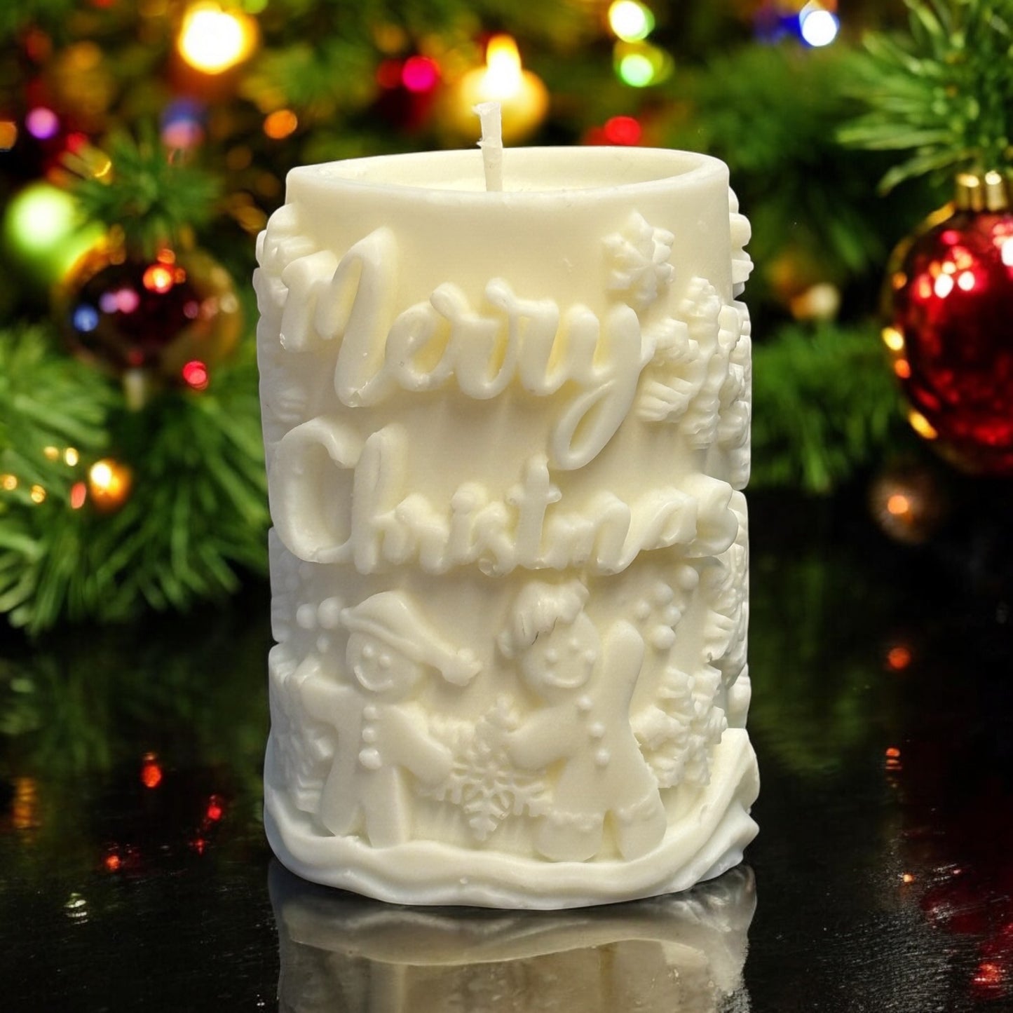 3D Merry Christmas Kerze - 160g