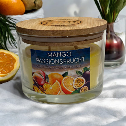 Premium Duftkerze "Mango - Passionsfrucht"  320g | Furand Candle | Handmade