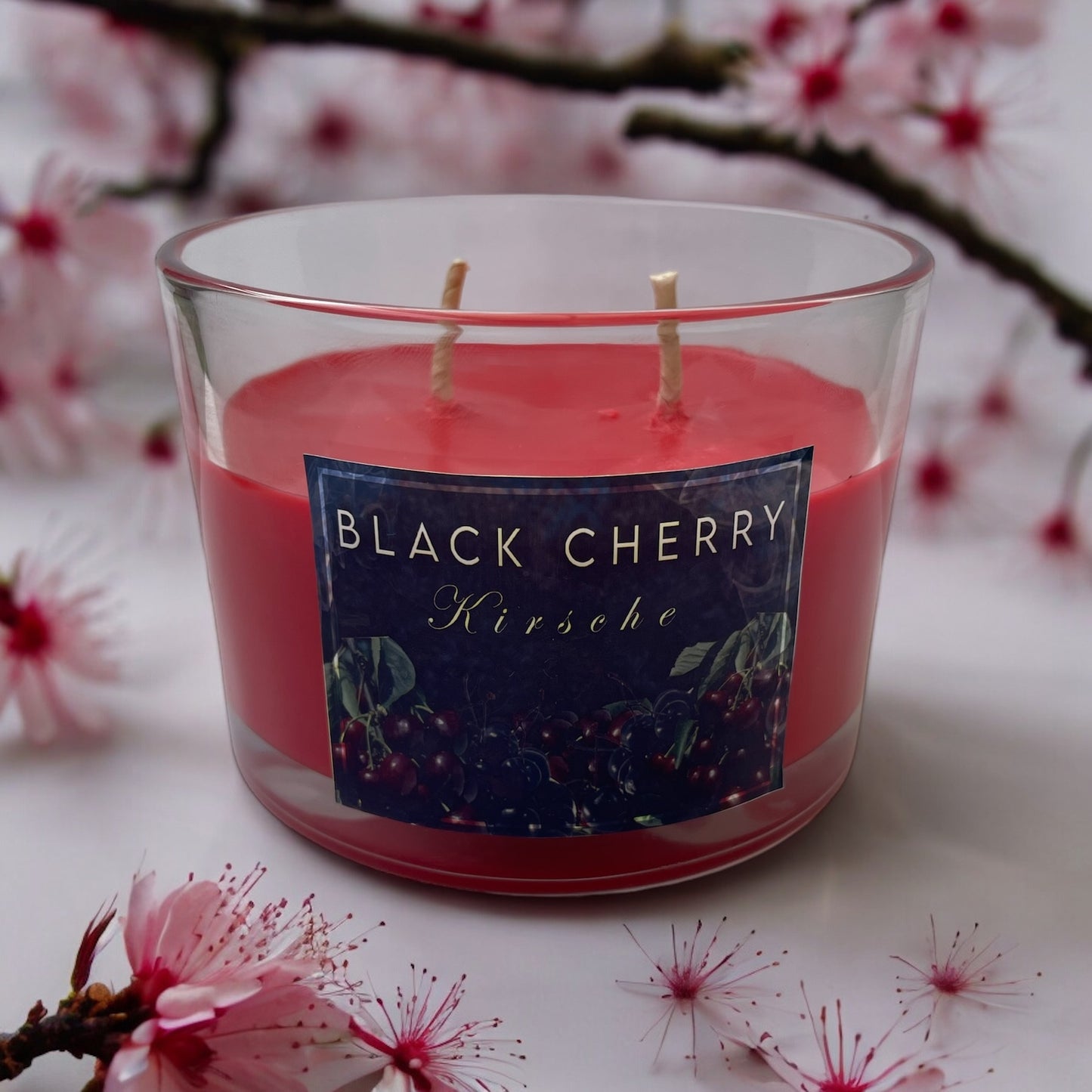 Premium Duftkerze "Black Cherry"  320g | Furand Candle | Handmade