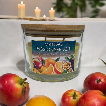 Premium Duftkerze "Mango - Passionsfrucht"  320g | Furand Candle | Handmade