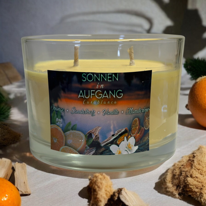 Premium Duftkerze "Sonnenaufgang in Cacablanca" 320g | Furand Candle | Handmade