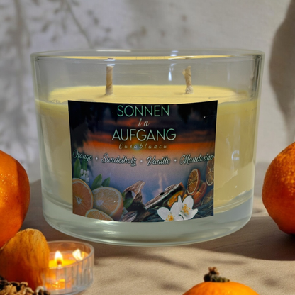 Premium Duftkerze "Sonnenaufgang in Cacablanca" 320g | Furand Candle | Handmade