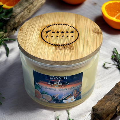 Premium Duftkerze "Sonnenaufgang in Cacablanca" 320g | Furand Candle | Handmade